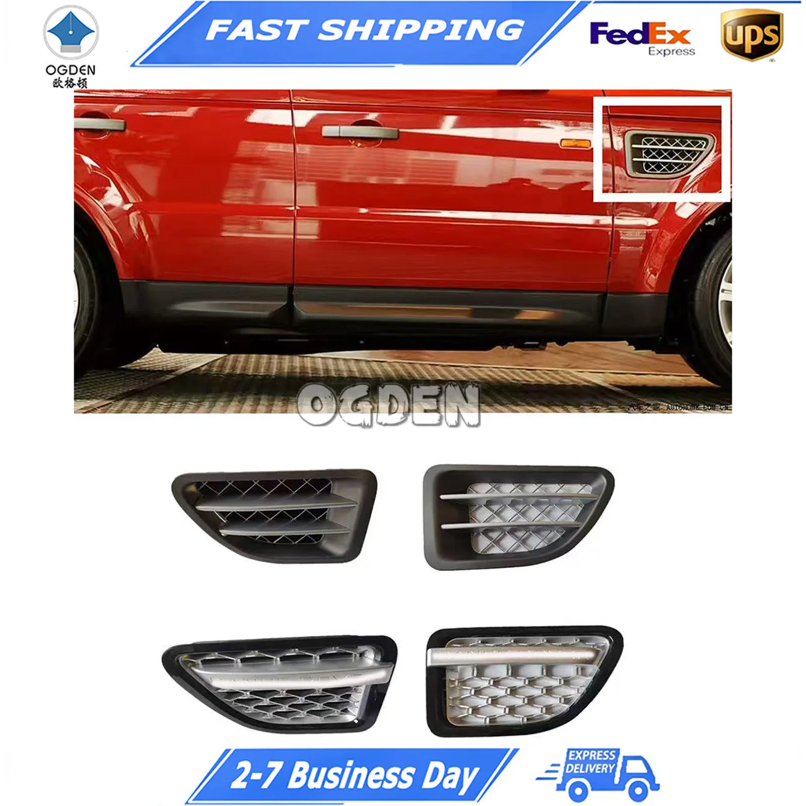 

OGDEN Suitable for Land Rover Range Rover Sport 2006-2009 Fender Vent Trim Panel Grille Side Air Vent Auto Parts JAK500320WWH