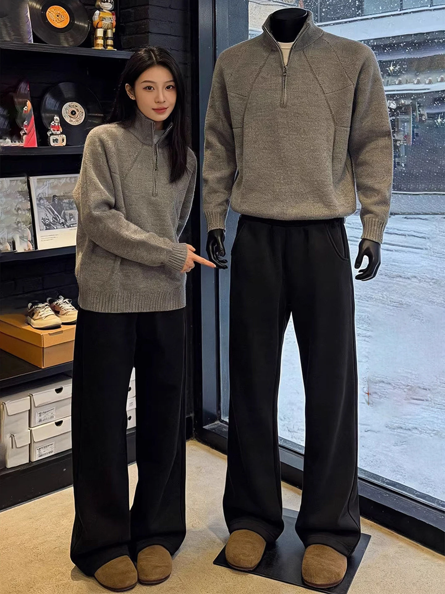 

Мужские утепленные прямые брюки Bla Heavyweight для осени и зимы, с эффектом драпировки, с завышенной талией, визуально удлиняющие ноги