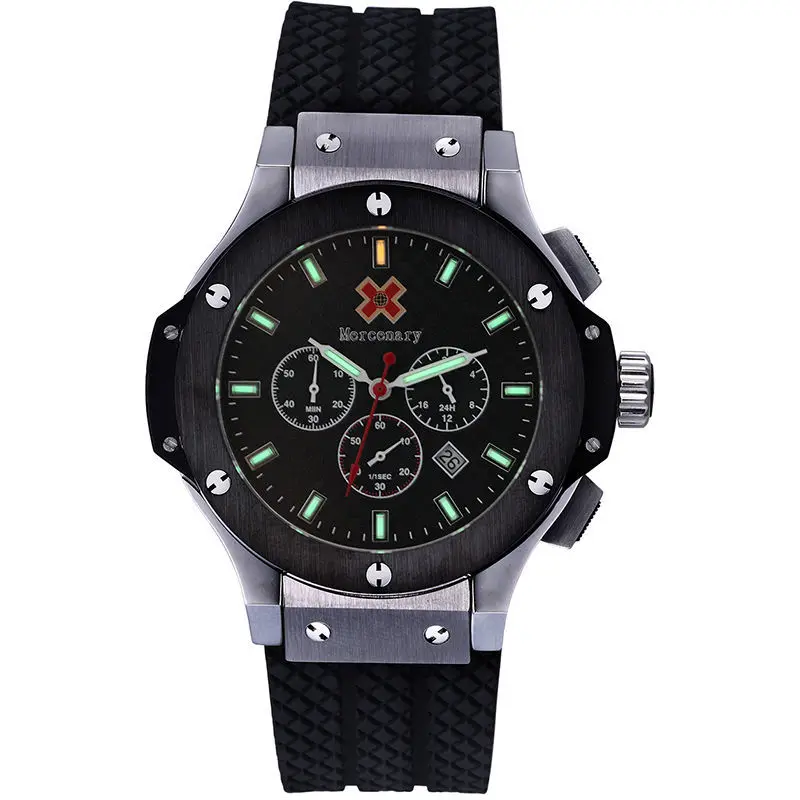 DUGARY Fashion quartz watch Chronograph sapphire Pilot tactic Wristwatches Luminous waterproof Refined steel Relogio Masculino