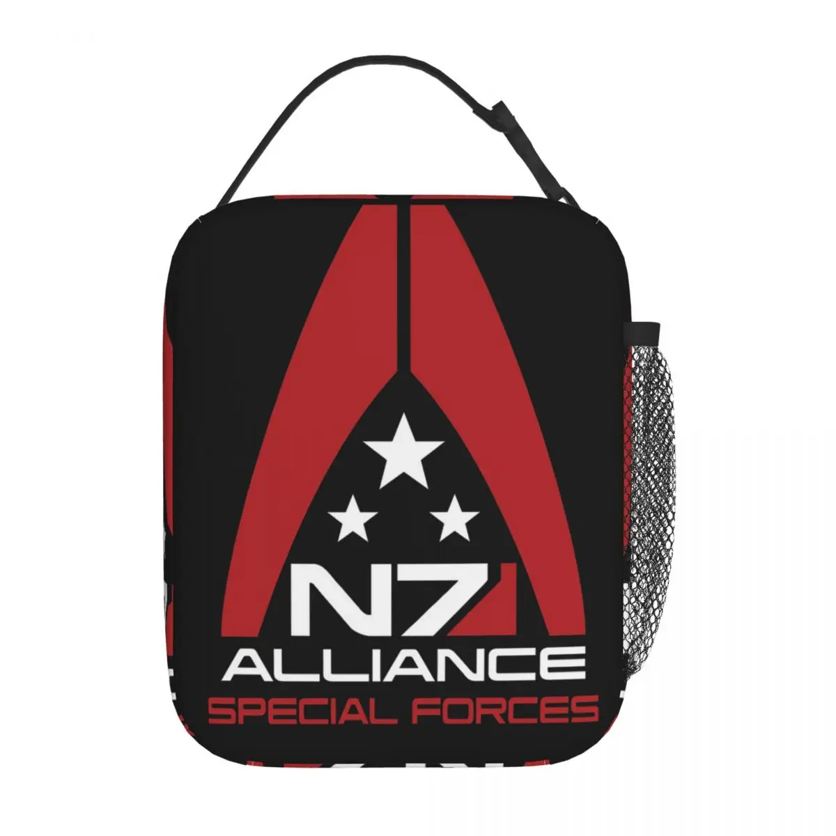 Armor Alliance Military Mass Effect N7 Insulated Lunch Bag for Women Kids Leakproof Food Boxes Thermal Lunch Box Tote