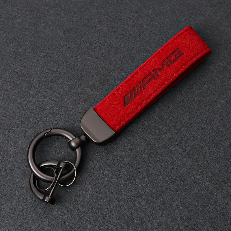 Suede Car Key Chain Ring Holder Accessories for  Mercedes benz W203 W204 W205 W209 W210 W211 W212 W176 W166 W163 W221 GLA