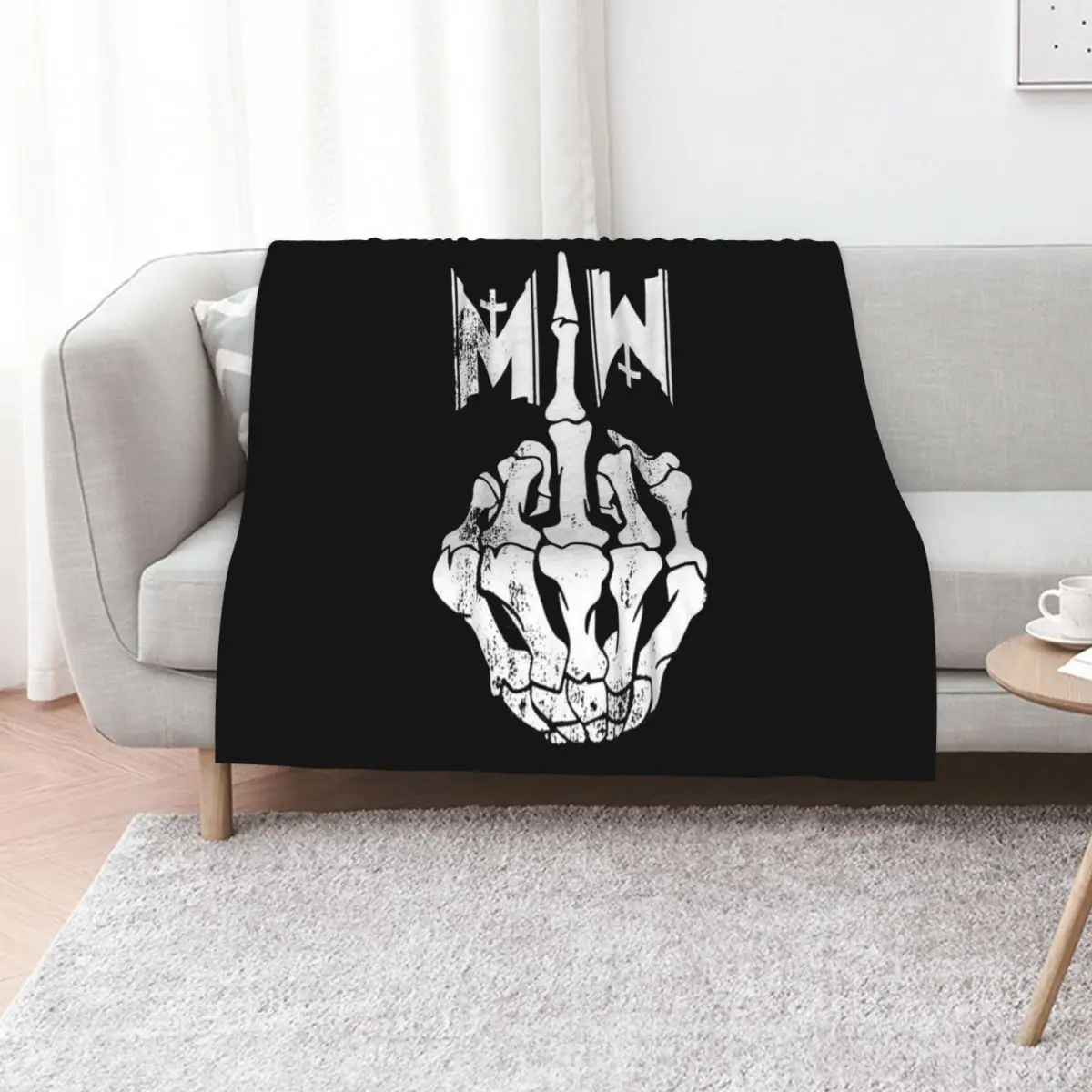 Motionless in White Finger Middle Motionless Throw Blanket Stuffeds heavy to sleep Hair Bed linens Comforter Blankets