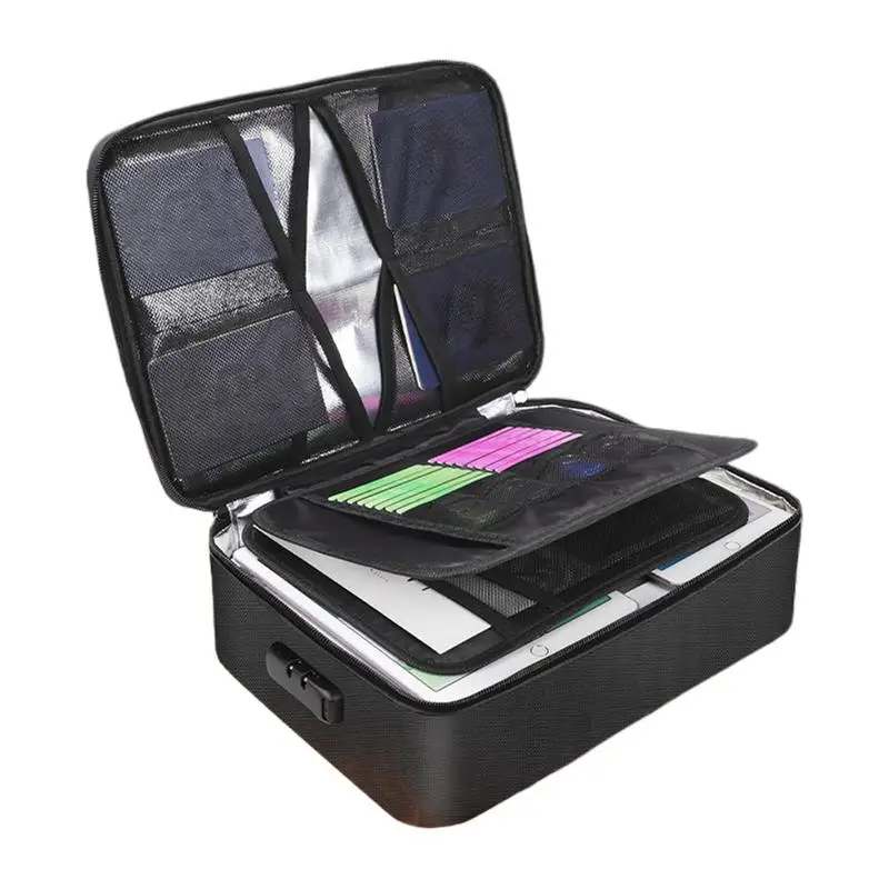 

Fireproof Box For Documents Fireproof And Waterproof Document Bag Multi-functional Important Document Storage For Laptop Files