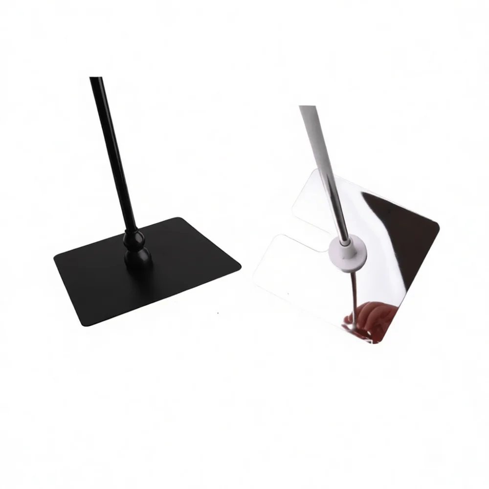 Stainless Steel L Shape Sign Stand Desktop KT Board Holder Telescopic Advertising Display Rack Retail Store Promo Frame Tool