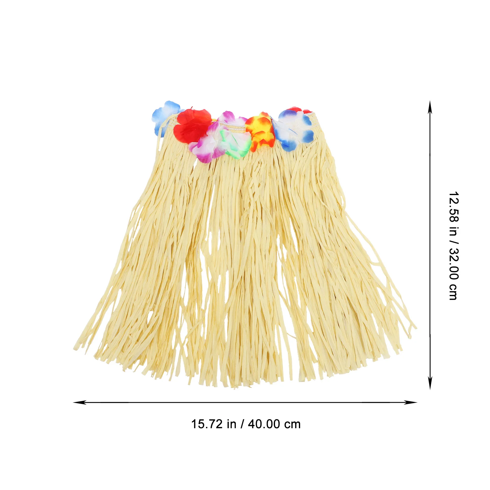 

Hula Skirt Raffia Grass Skirt Adjustable Waistband Durable Hawaiian Luau Party Dress Festival Performance Costume