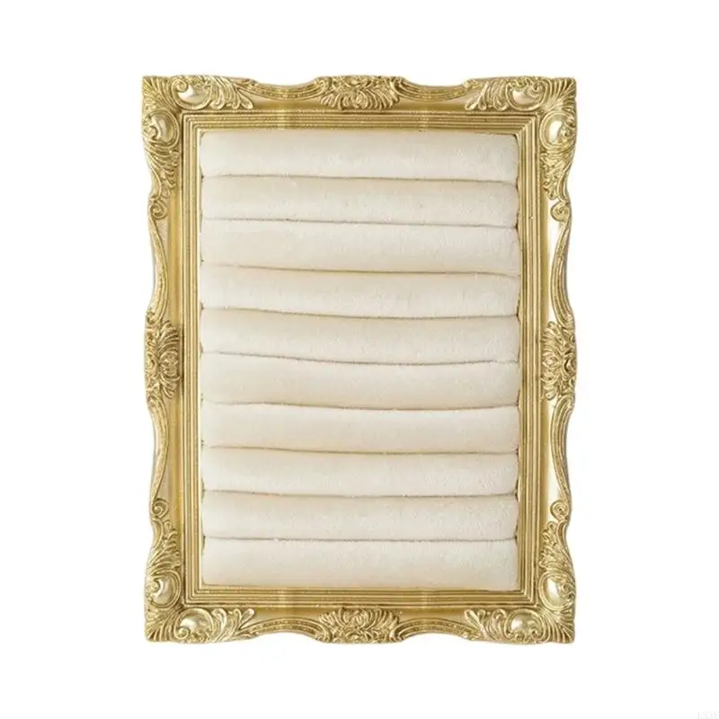  Versatile Retro Velvety Jewelry Tray With Photo Frame Design Perfect For Showcasing Rings Earrings And Small Collectibles