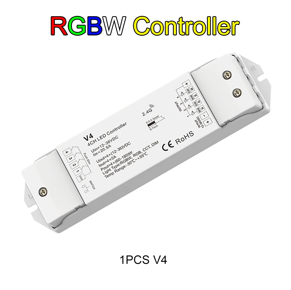 Controller LED Skydance Single Color RGB CCT RGBW V1 V2 V3 V4 VP V5-M Controller RF 12-24V per striscia Led