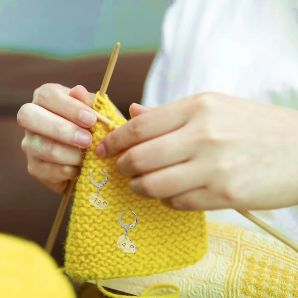 20 Stück Schaf-förmige Transparente Acryl-Häkelmarkierer für Stricken, Weben, Nähen, Quilten und Zubehör – Detail 5