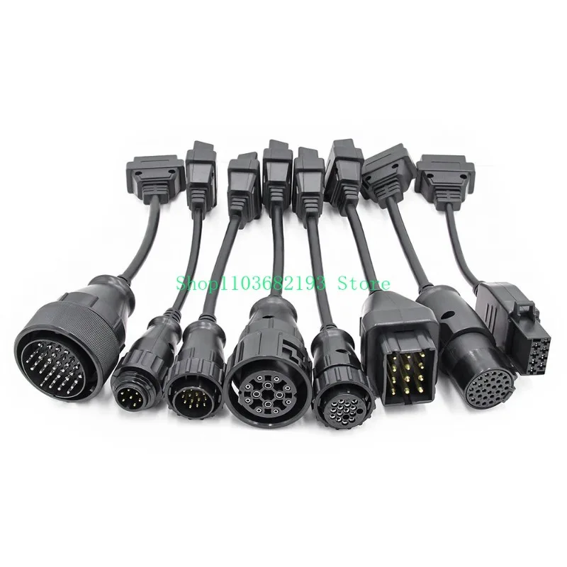 Full Set 8PCs Truck Cables Set for TCS DS150 OBD2 Truck Adapter Cable