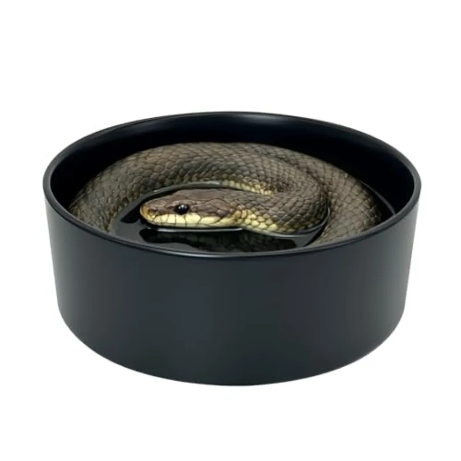 

Snake Bathing Pool Snake Water Bowl Dish Reptile Soaking Dish Reptile Terrarium Habitat Accessories for Snakes Easy Cleaning 7.