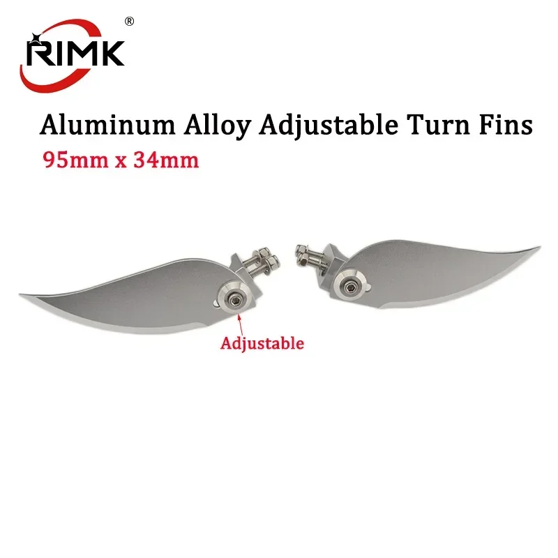 

CNC Aluminum Alloy Turn Fins High Precision Adjustable Turn Fins 95mm x 34mm Length for 26cc~30cc RC Boat O Tipe Ships