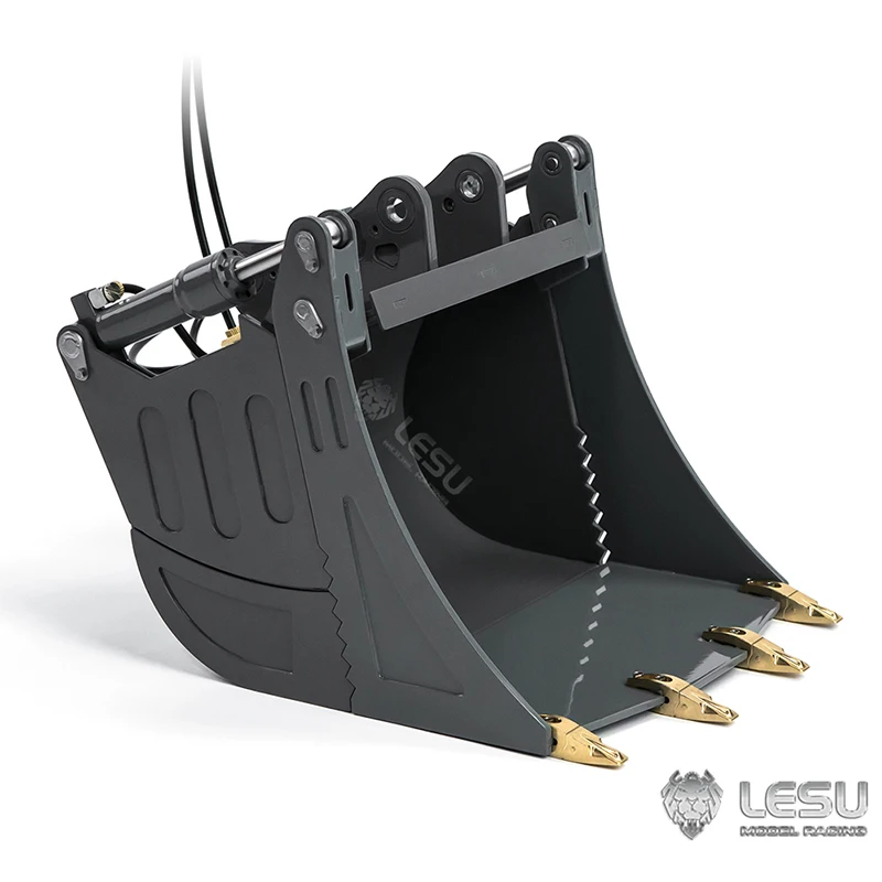 LESU AT-C0019-C/-1 hydraulic opening and closing bucket, suitable for use on 1/14 ET35 excavator.