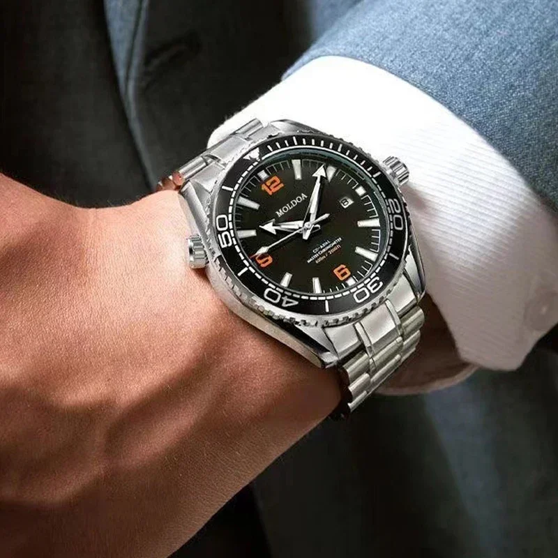 Automatic Movement Mens Quartz Watches Hollow Calendar Waterproof Luminous Watch Fashion Business Watchs Men's Gift Reloj Hombre