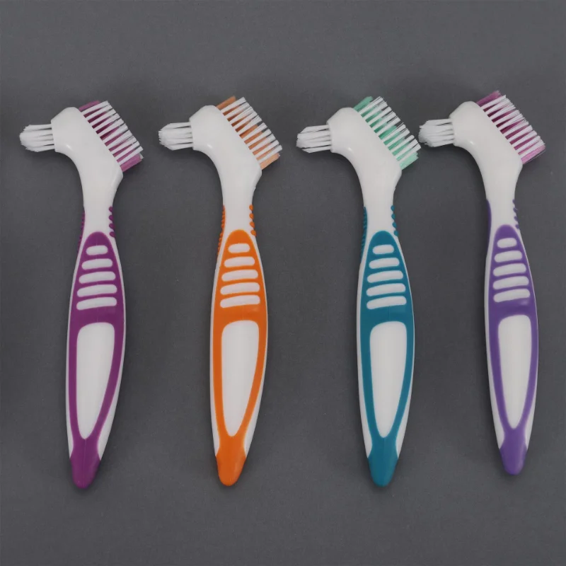 Denture Brushes with Double Sided Denture Cleaning Brush Heads for Denture Care Beauty Health