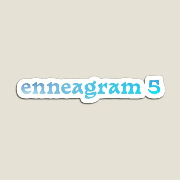 Enneagram 5 Blue Gradient Sticker  Magnet Magnetic Stickers Children Colorful Kids for Fridge Organizer Decor Holder