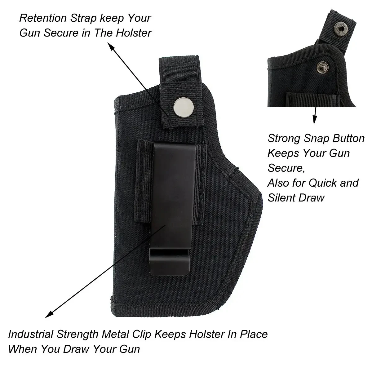 Concealed Carry Holster OWB IWB Nylon Left/Right Universal Holster Air Gun Pouch Outdoor Gear for Glock 19-43 Holster Tactical