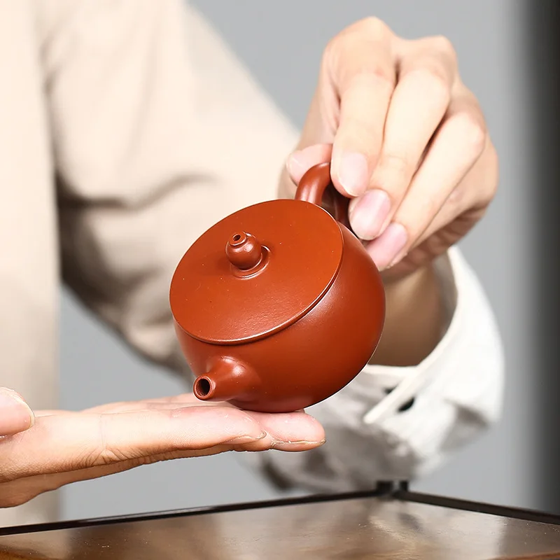 2026 Yixing Purple Clay Pot Raw ore Dahongpao sketch big mouth jade blessing pot purple sand teapot Yixing handmade teapot