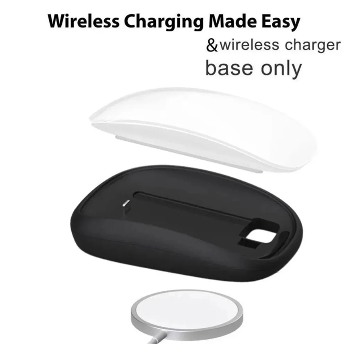 Mouse Dock for Apple Magic Mouse 2 Charging Dock Ergonomic Wireless Charging Pad Housing Increased Height-B