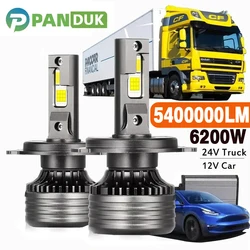 PANDUK H7 LED H4 LED Canbus Bulbs Headlight 6200W 5400000LM H11 HB4 9006 HB3 9005 Auto Moto 12V Car 8875 CHIP 24v For Truck