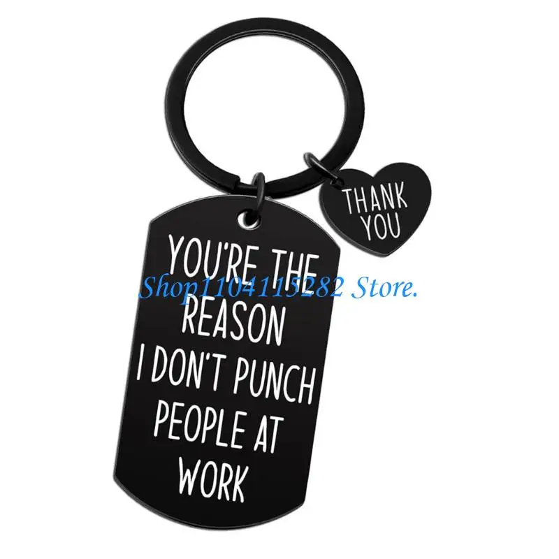  Stainless Steel Funny Keychain Gift For Coworkers Bosses Employees Feature Engraved Humorous Workplace Message