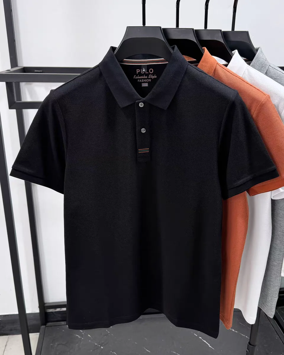 

100% чистый хлопок мужские Короткие рукава рубашки Polo летом новые простые чистые цвета модные высококачественные бренды комфортабельные Отдых Перевернутый воротник футболки