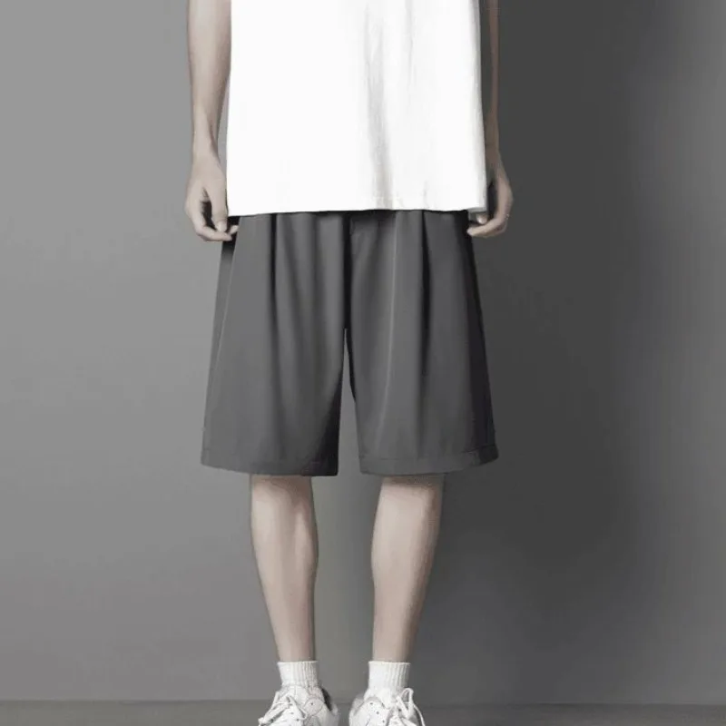 GELITAYIN Male Short Pants Baggy Bermuda Quick Dry Men's Shorts Black Joggers Casual Elastic Hot Deals Essential With Ice Vintag