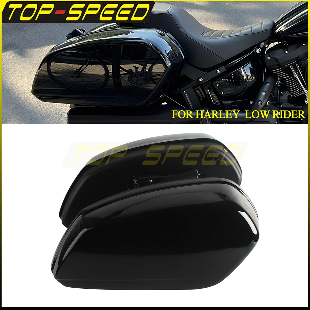 For Harley Softail Low Rider S ST FXLRS FXLRST FXLR FXRST Hard Saddlebags w/Docking Kit Motorcycle Side Saddle Bag Box 2018-2024