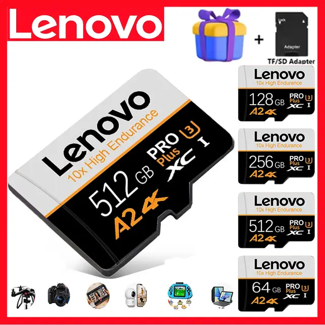 Lenovo Secure Micro TF SD SD Cards TF Cards Memory Card 512GB 128GB
