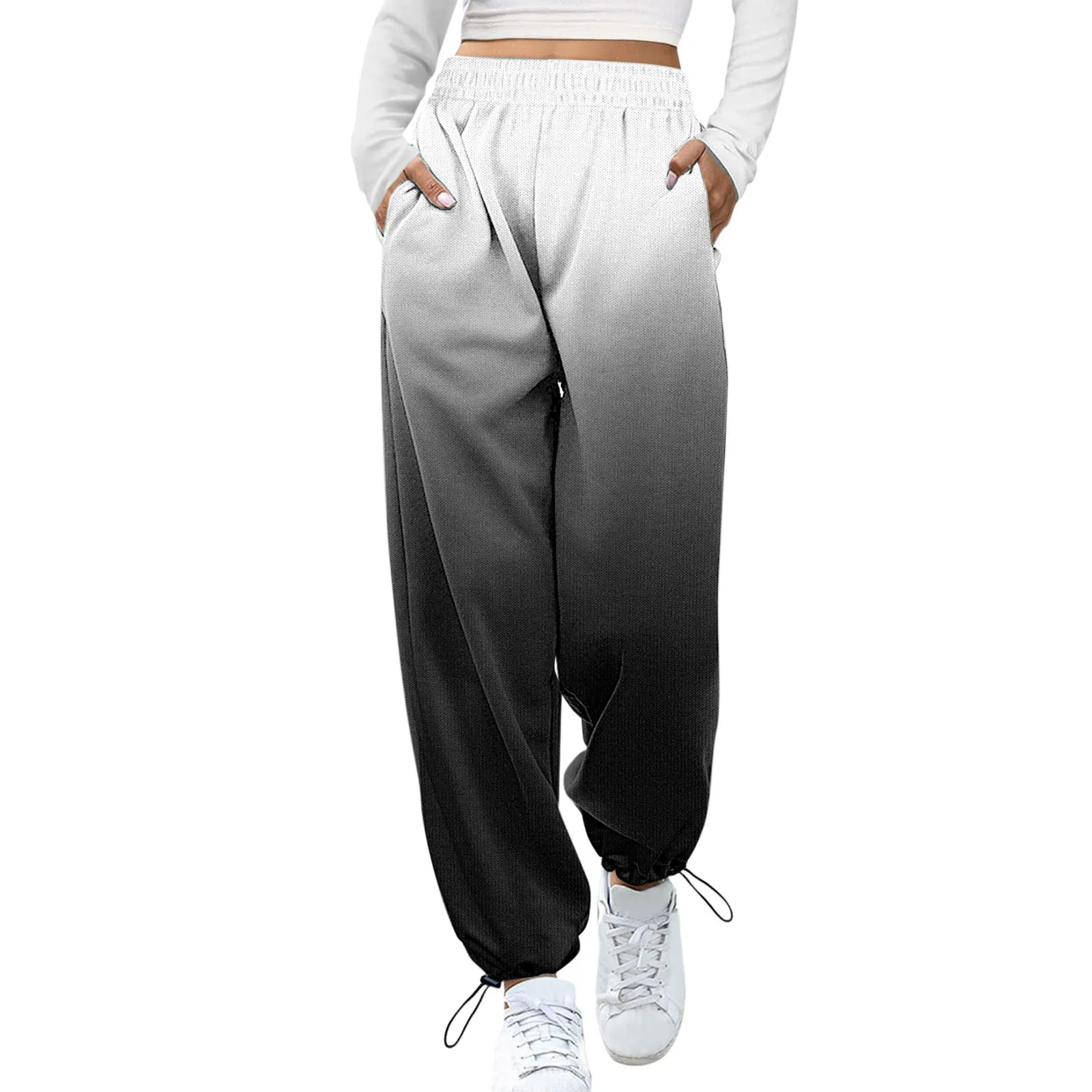 

Women'S Sweatpants Spring Autumn Pants Sport Long Pants Casual Drawstring Pockets Trousers Oversize Sweatpants Female Bottoms