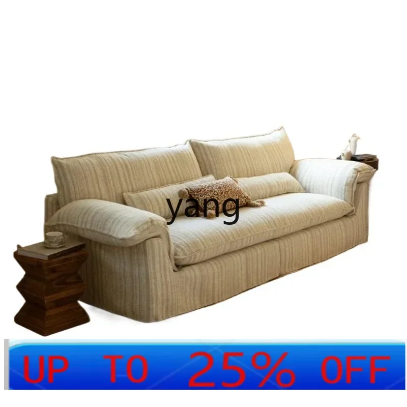 

LTT Huayan Furniture Fabric Sofa Living Room Lazy Cream Wind Premium Sense Multiplayer Sofa