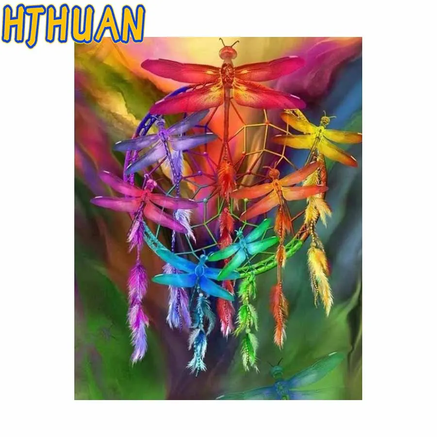 

Diamond Painting animal Full Round Square diamond Embroidery Picture Mosaic Dragonfly Dream Catcher Cross Stitch Kits Craft