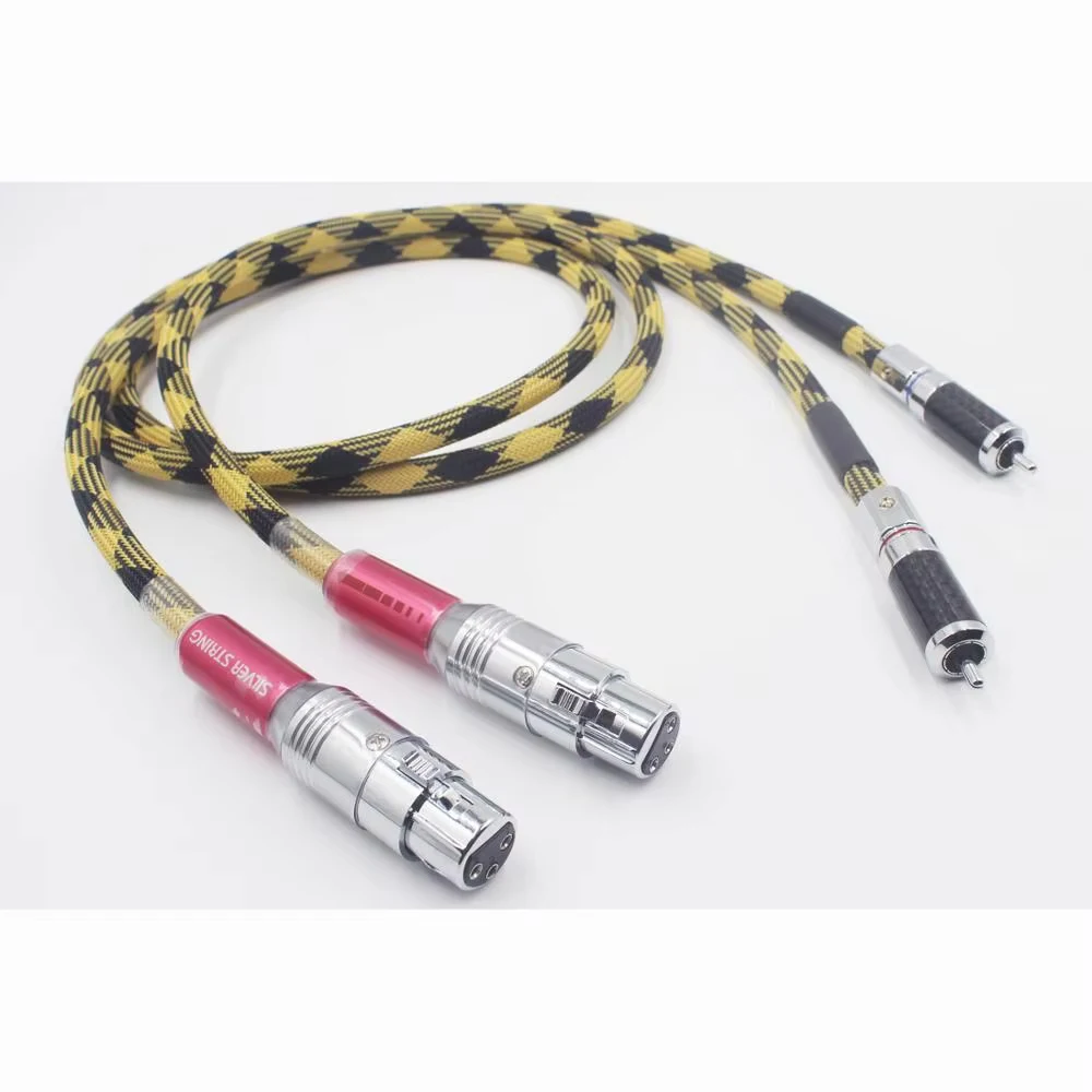 Youkamoo 2 XLR Female to RCA Male 2XLR to 2RCA, Dual XLR to Dual RCA, Silver Plated Audio interconnect Cable B2