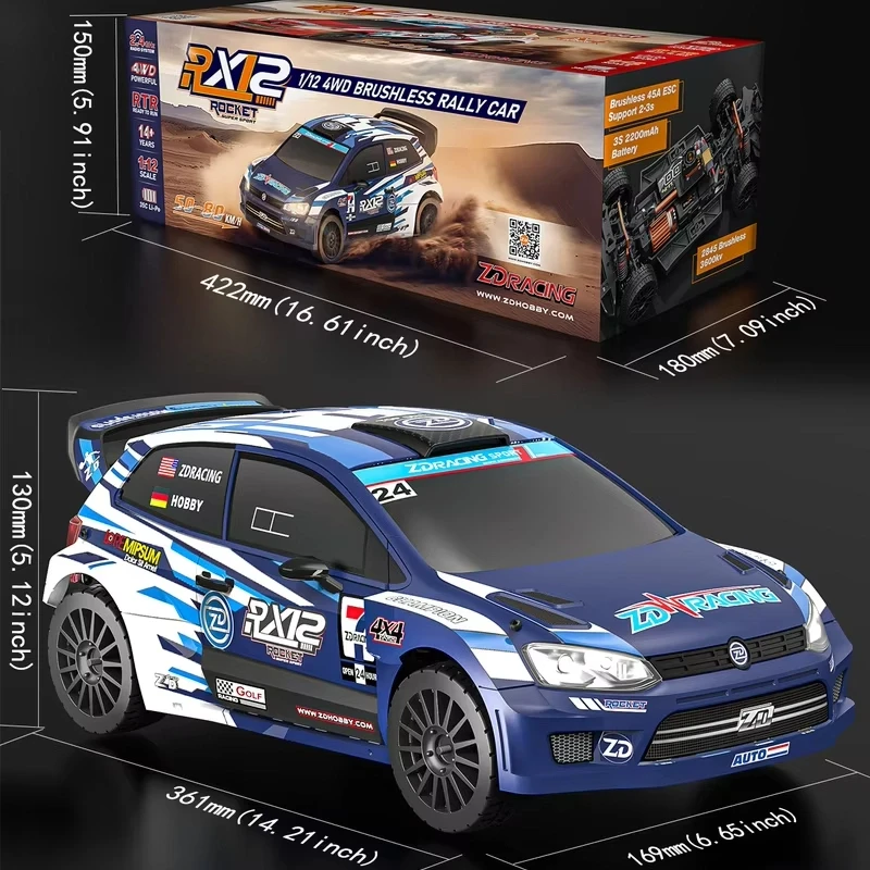 

Hot sales new ZD Racing RT12 1/12 Electric Off-Road Car High Speed RC Car Toy Remote Control Vehicle For Kids and Hobbyists