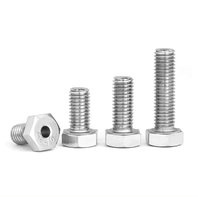 M4 M5 M6 M8 M10 M12 M14 M16 304 Edelstahl Außensechskant ausgehöhlte Schraube Bolzen Maske Maschine Durchgangsloch Schraube Bolzen – Detail 2