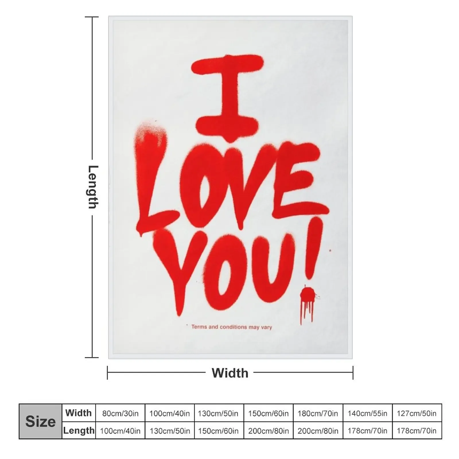 I love You - Terms And Conditions May Vary Throw Blanket Moving Beautifuls Thermal Blankets