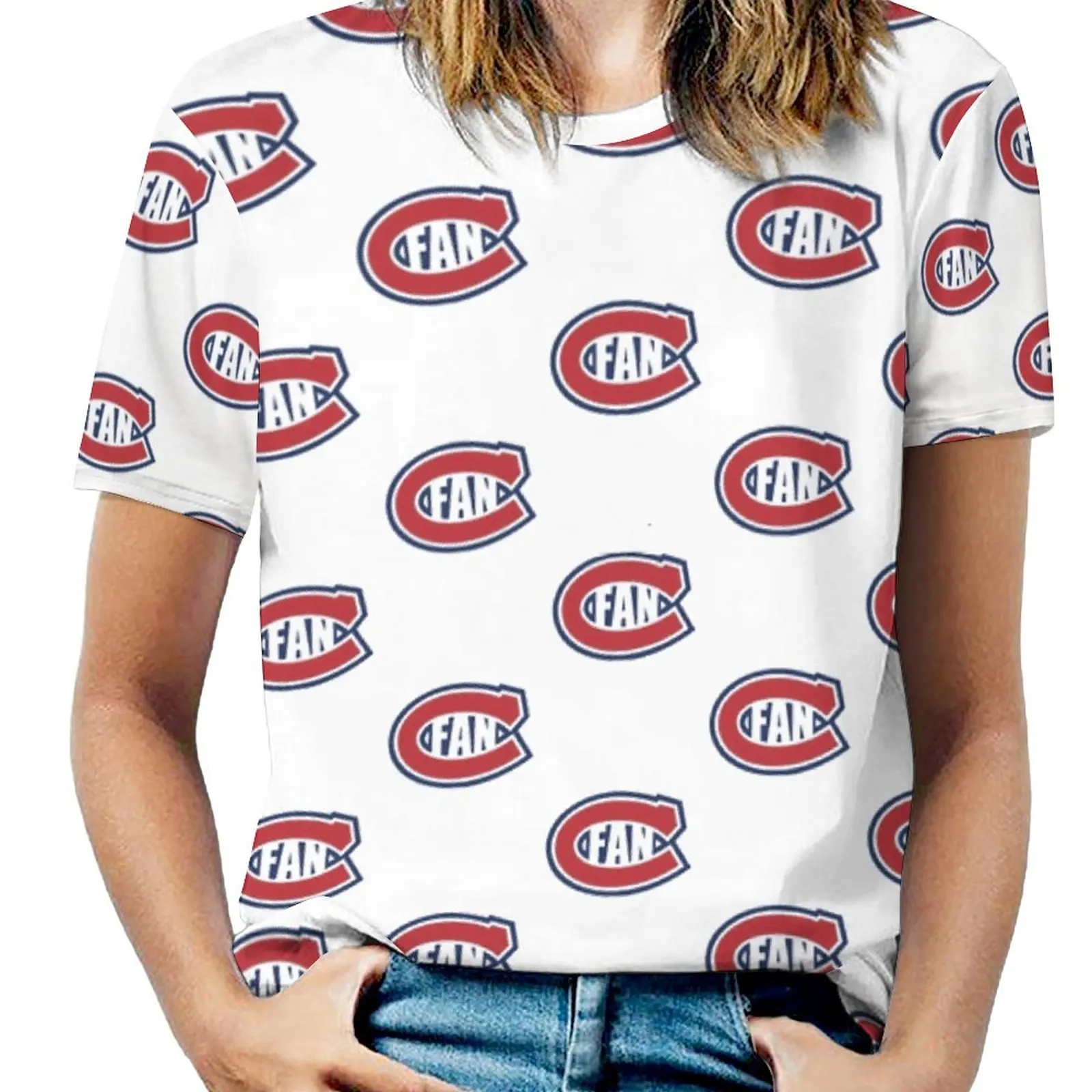 Camiseta Harajuku de manga corta con cuello redondo para mujer y niña, camisa con estampado de los fanáticos de Canadá, camiseta de moda, Tops y camisetas de Hockey