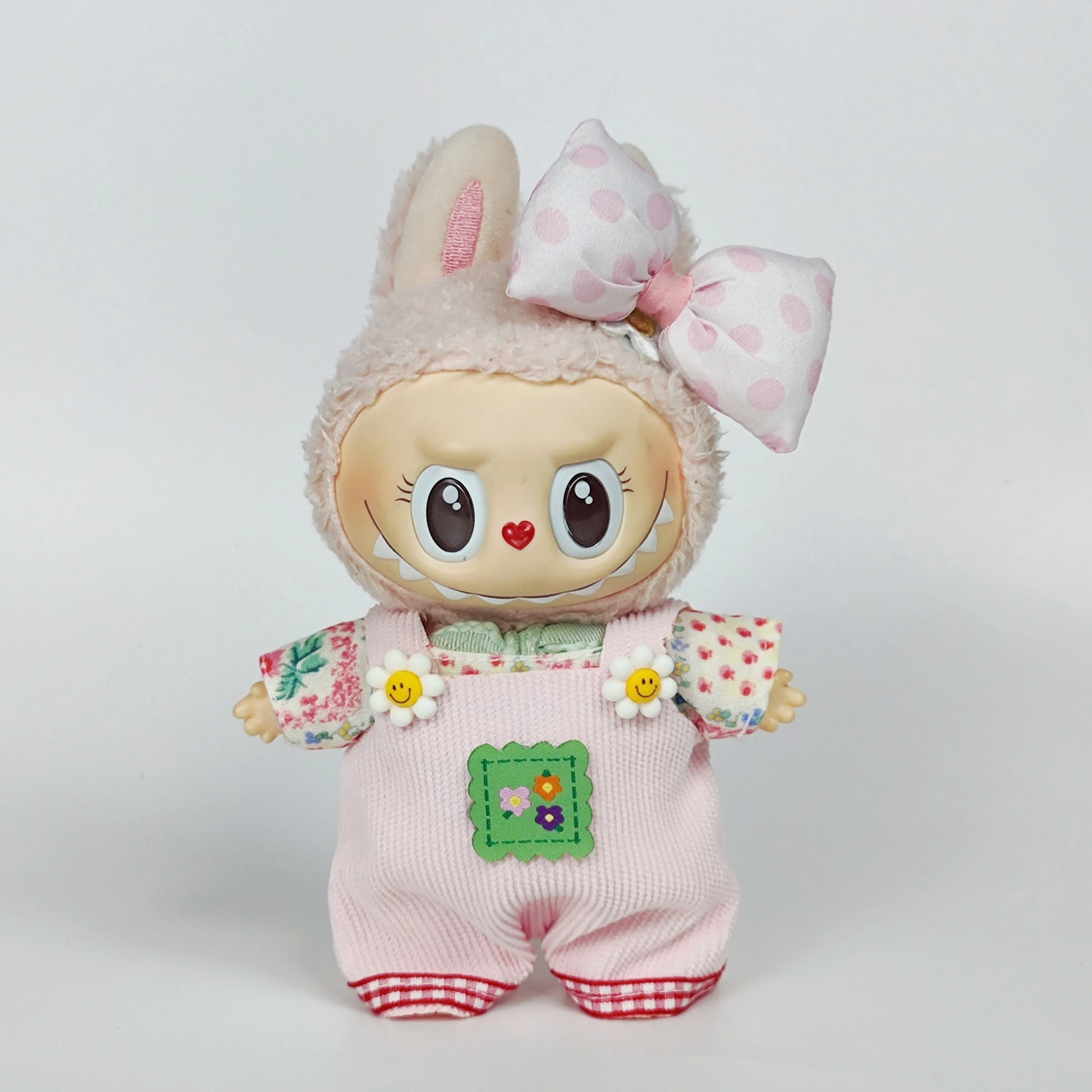15-17 سنتيمتر ملابس لابوبو الصغيرة اللطيفة ، قلادة لابوبو ، لعبة قطيفة ، مجموعة ملابس الدمية ، الملحقات والألعاب
