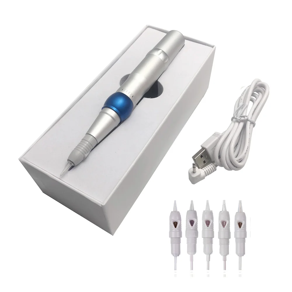 Screw Needles Electric Professional Permanent Makeup Tattoo Eyebrow Lips Machine Dermographs Pen