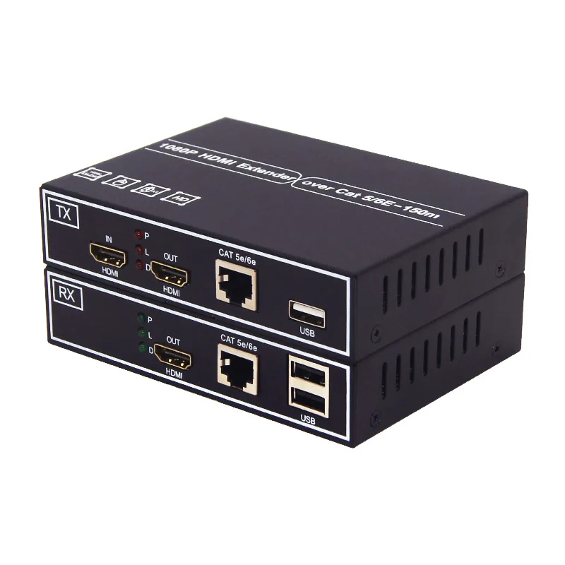 

Удлинитель KVM HDMI 1080P 2026 года, 150 м, по кабелю Ethernet CAT5e/6/7, поддержка 1 к 1