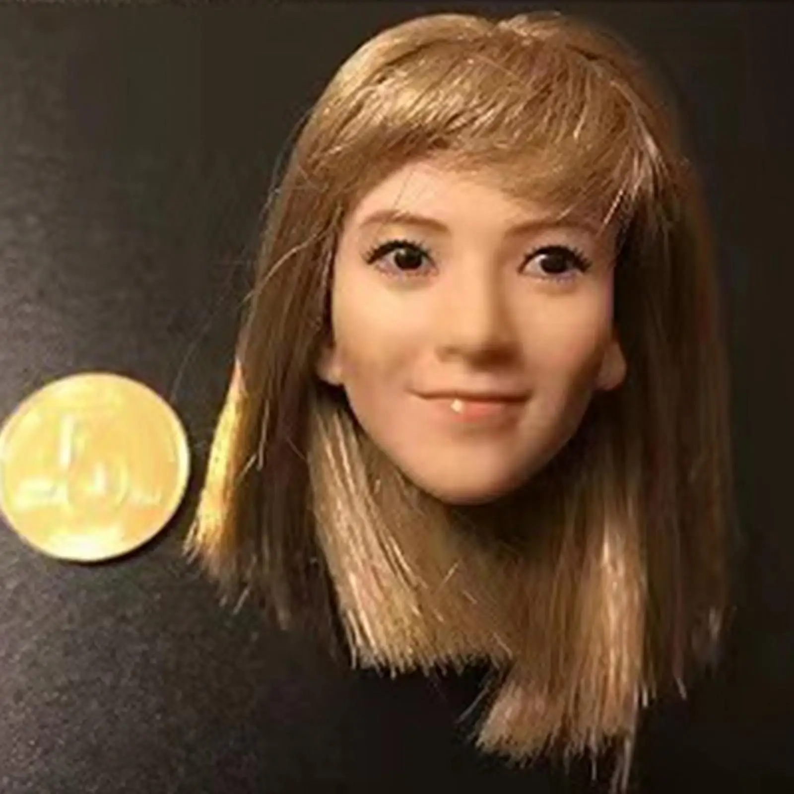 1/6 Female Blonde Hair (18cm Length) Modern Smooth Hair Wig for 12inch Action Figure Accessories