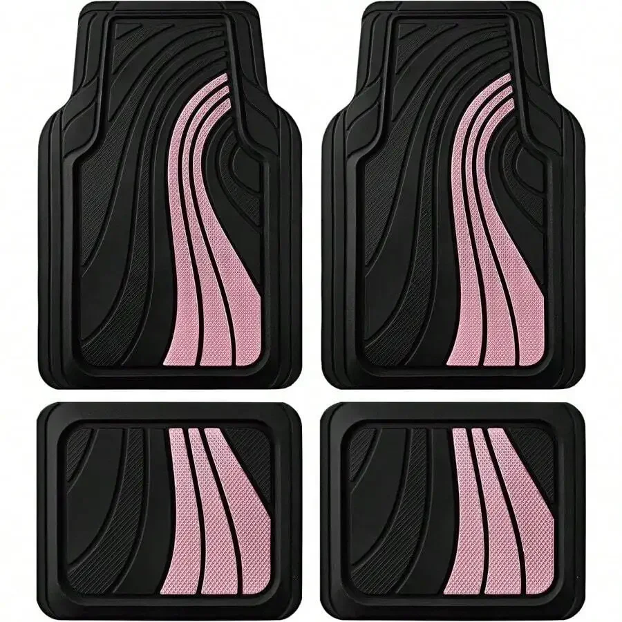 

Car Floor Mats Full Set Floor Mats AntiSlip Backing AllWeather Protection TrimtoFit Car Mats For Most Sedans