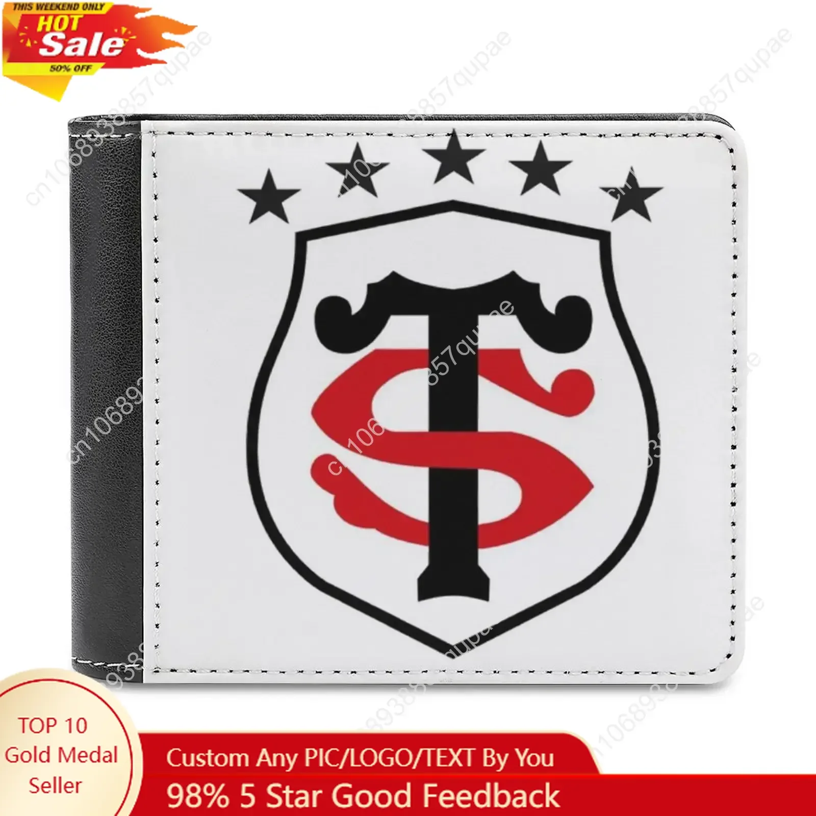 

Stade Toulousain 5 Stars Classic Style Pattern Wallet Men Fashion High Quality Purse Rugby Stadetoulousain Toulouse St