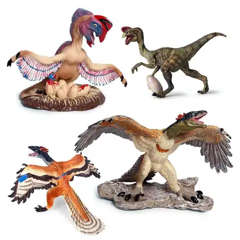 Simulation Archaeopteryx Oviraptor Dinosaur Figure Solid Realistic Jurassic World Model Paleontology Figurines Cognitive
