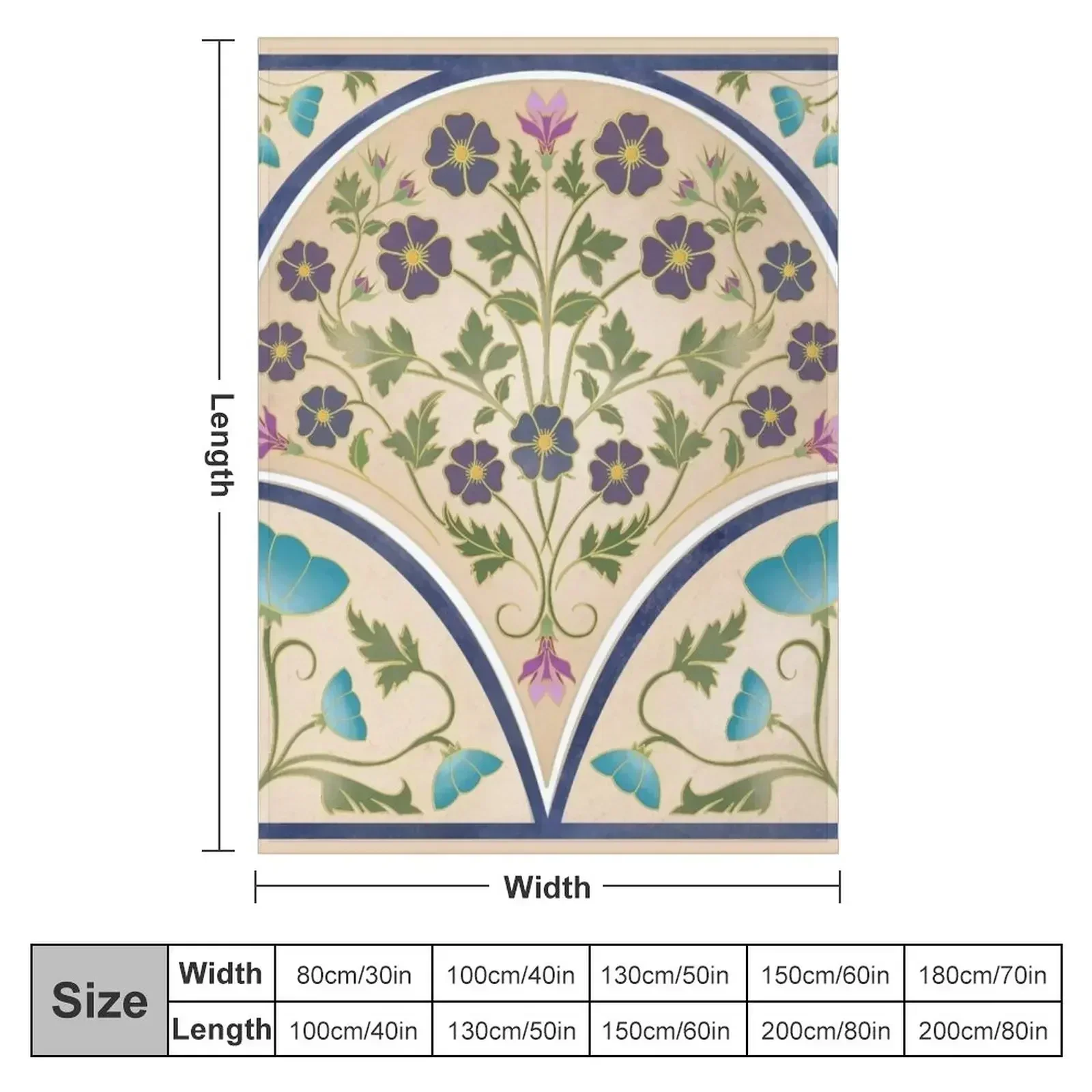 Art Nouveau Morning Glory Garden Throw Blanket Polar Extra Large Throw Baby Plaid Blankets