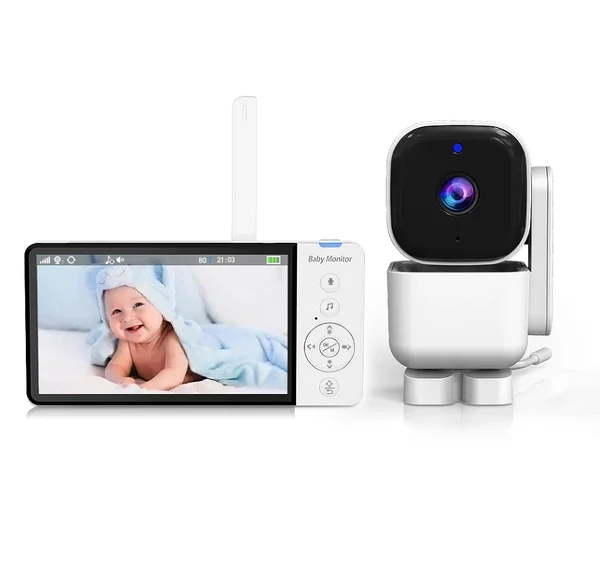 

PSABM720 Audio Baby Monitor Remote Camera VOX 5-Inch IPS Temperature Monitor Infrared Night Vision Camera bidirectional Audio