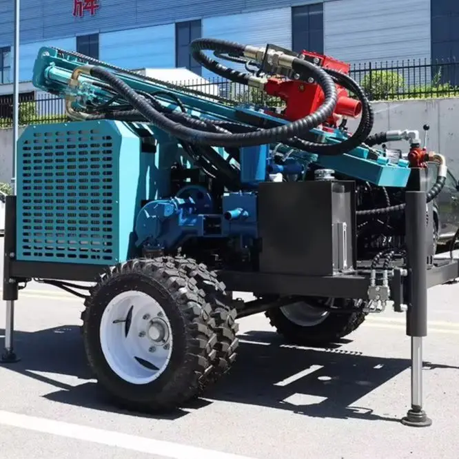Customized Portable Rotary DTH Rig 300M Wheel Hydraulic Quick Best Selling System Water Well Drilling Rig Machine