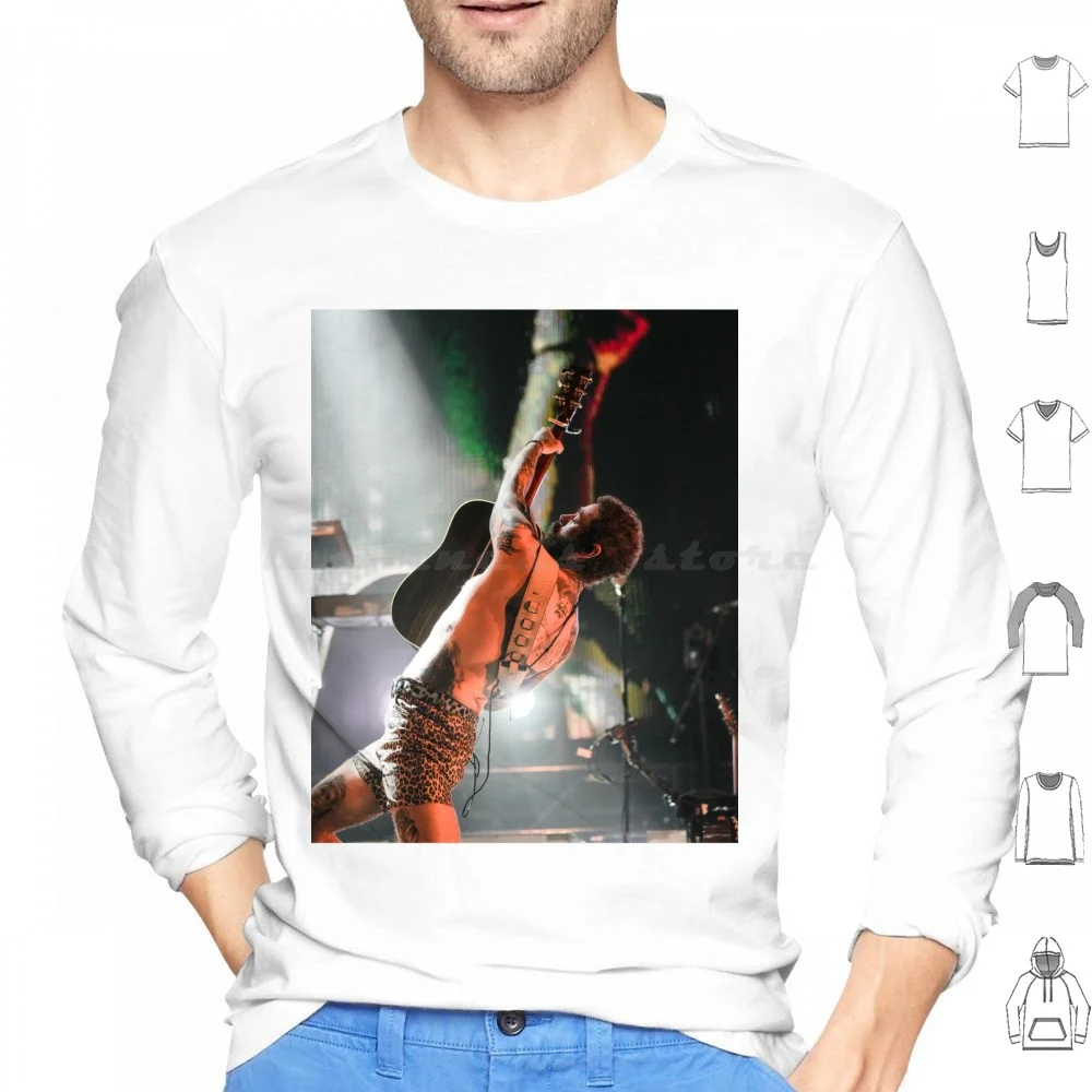 Photography Hoodies Long Sleeve Concert Tattoos B W