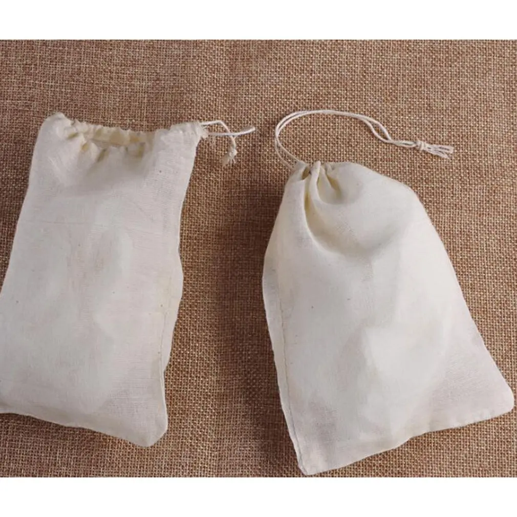 Sacos de filtro descartáveis do chá com cordão, tela não tecida, papel de filtro da cozinha, café, erva, chá frouxa, 1PC