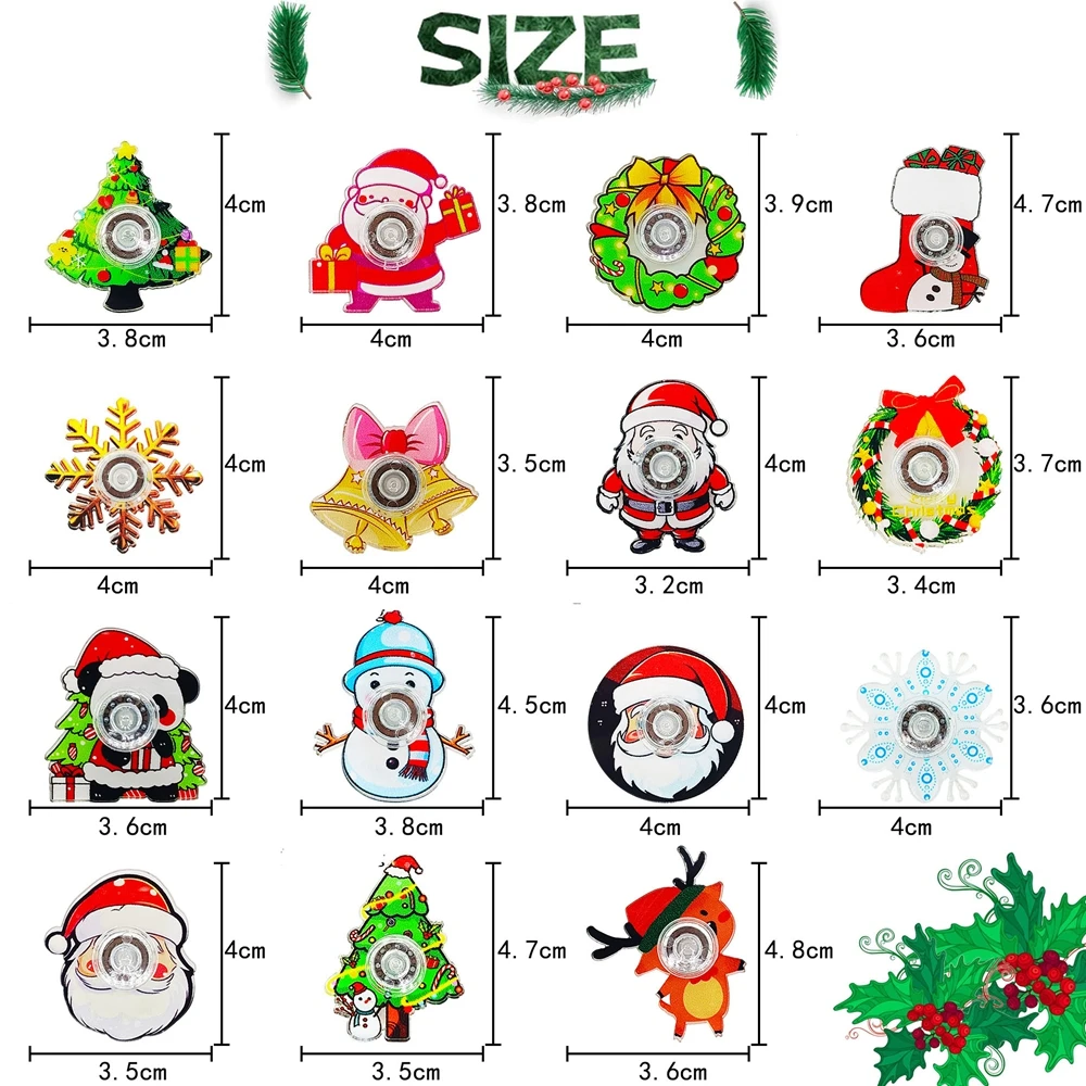 5pcs Christmas Fingertip Top Toys Santa Claus Christmas Tree Creative Fidget Spinners Toys Stress Relief Party Christmas Gifts