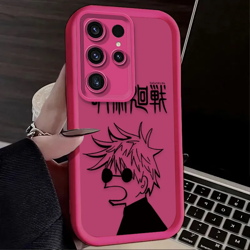 Jujutsu Kaisen Silicone Phone Case for Samsung Galaxy S24 S23 S22 S21 Ultra Plus FE A54 A34 A14 A73 A53 A33 Soft Protector Cover